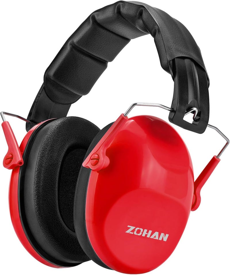 Zohan 032 Kids Noise Cancelling Headphones - 25dB NRR Kids Ear Protection, Hearing Protection Safety Ear Muffs for School Monster Truck Fireworks Traveling Studying Concerts Autism - Red - Image 1
